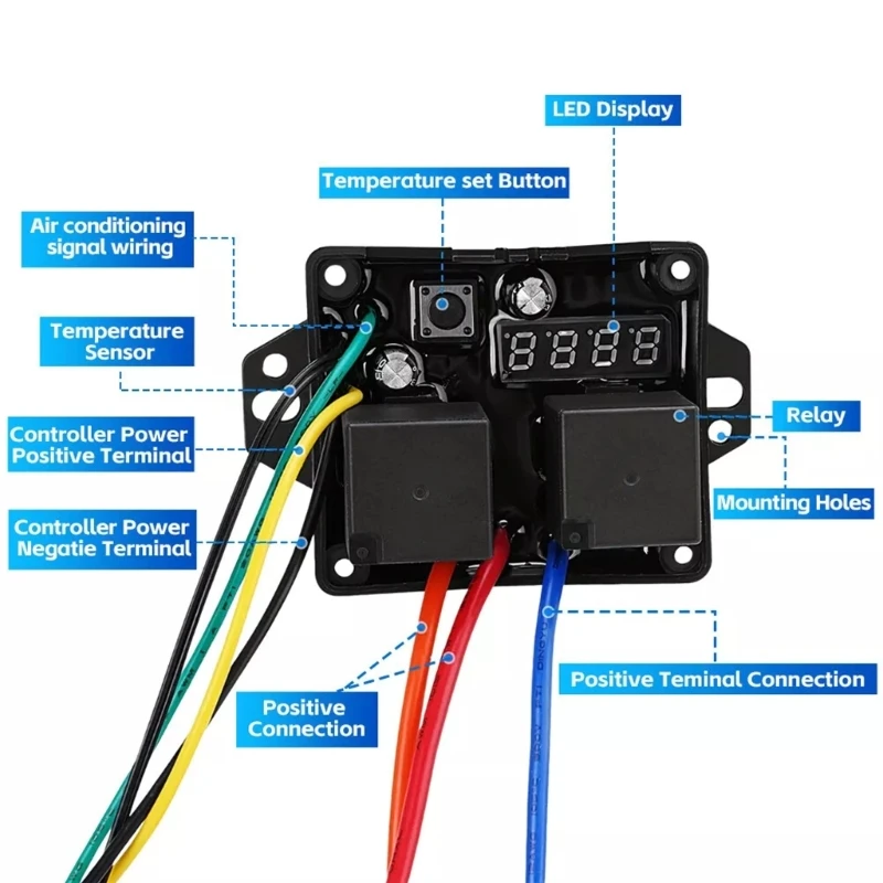 Automotriz radiadores Módulo control temperatura con diseño rápido instalación y disipador calor aluminio - imagen 3