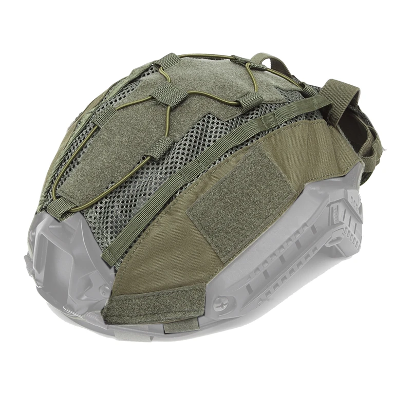 Funda para casco Airsoft, tela táctica para casco marítimo rápido, accesorios para casco de caza y tiro con cordón elástico, bolsa para batería NVG - imagen 5
