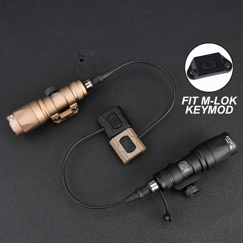 Táctico M300 Surefir M300A MINI Scout linterna de Metal interruptor modbutton equipos Airsoft arma caza Rifle accesorio de luz - imagen 3