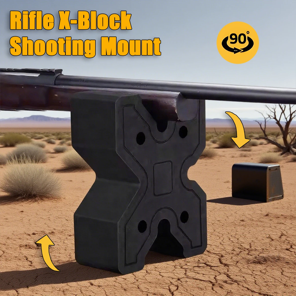 Soporte de banco de tiro CL para Rifle táctico x-block, soporte de montaje de bloque de Rifle de 21/28mm, adaptador de espuma EVA que reduce el retroceso, buttstock de caza - imagen 3