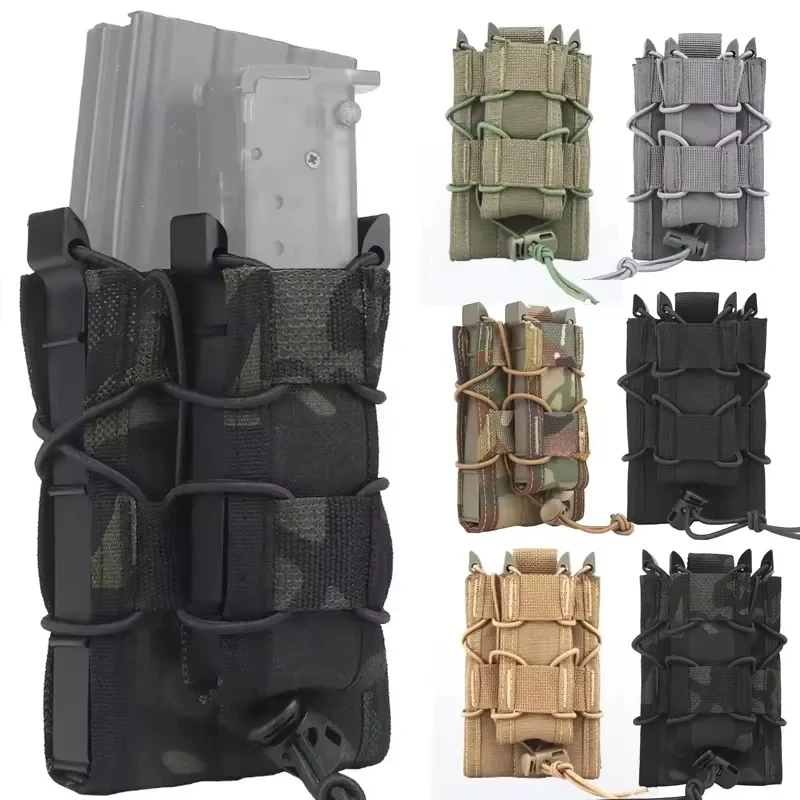 Bolsa táctica para revistas, bolsa para vaso individual de 5,56 MM, funda para Rifle Pitol Molle Mag Mag para AK AR M4 AR15, accesorios de caza - imagen 3