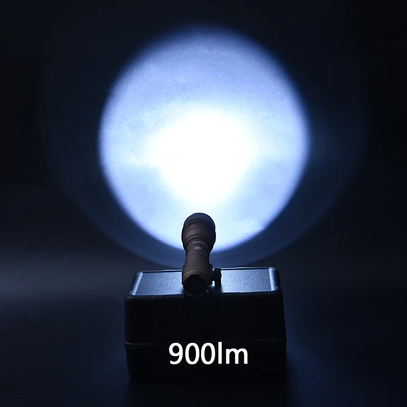 WADSN-HL-X táctico Airsoft para caza, luz LED de explorador, linterna superbrillante de 900lm con interruptor de presión de doble función, compatible con riel de 20MM - imagen 4