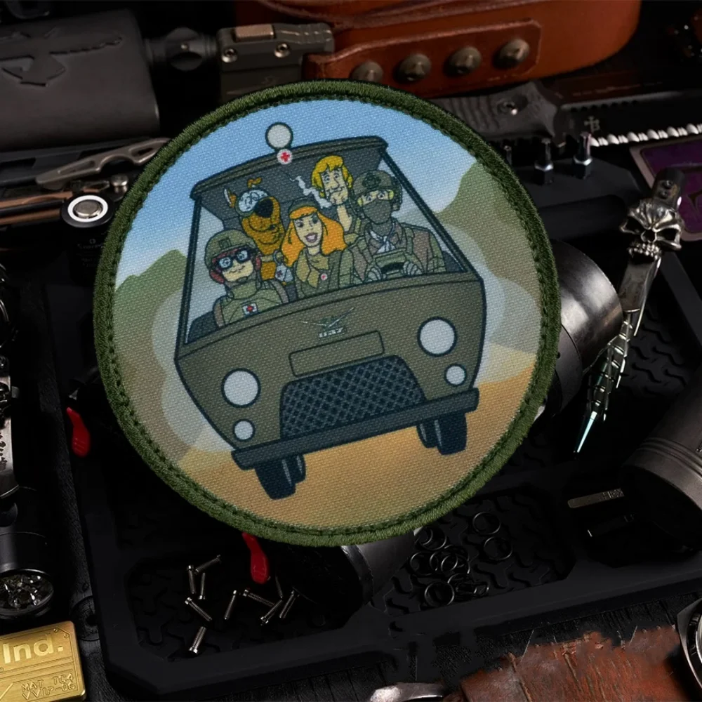 Parche táctico impreso del equipo de evacuación, emblema divertido con gancho y bucle, insignia de moral militar, brazalete, pegatinas para mochila Chevron