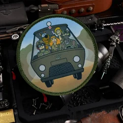 Parche táctico impreso del equipo de evacuación, emblema divertido con gancho y bucle, insignia de moral militar, brazalete, pegatinas para mochila Chevron