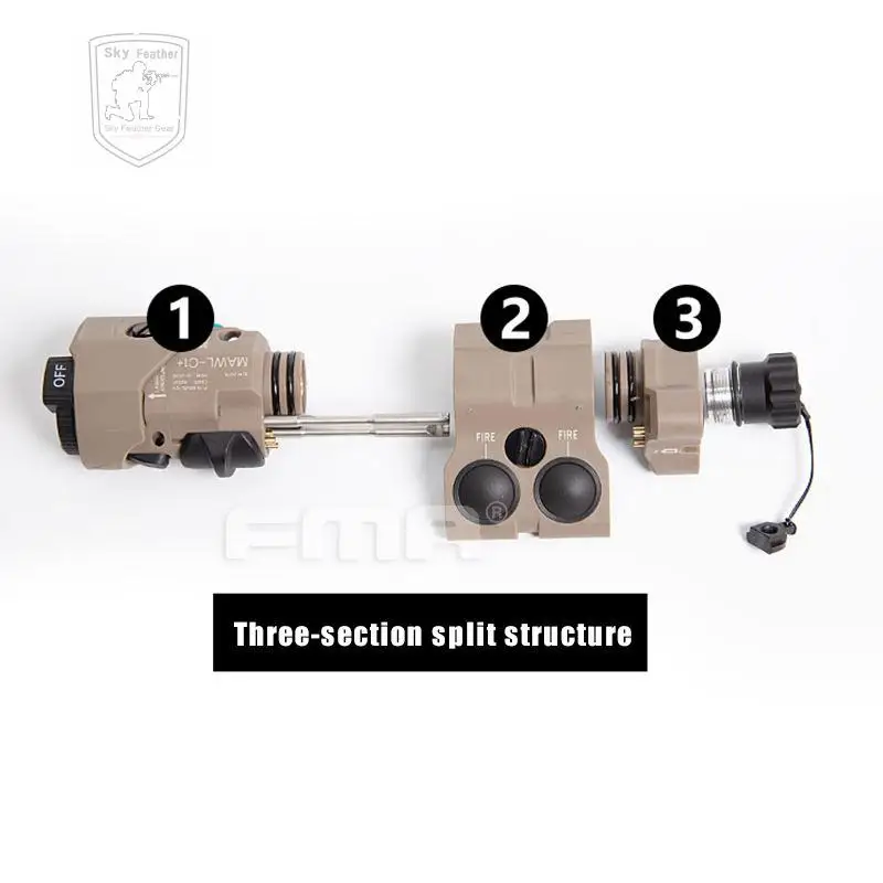 FMA-equipo de caza táctico para exteriores, mira láser que se puede ajustar a 360 grados, versión de nailon, MAWL-C + TB1466 - imagen 4