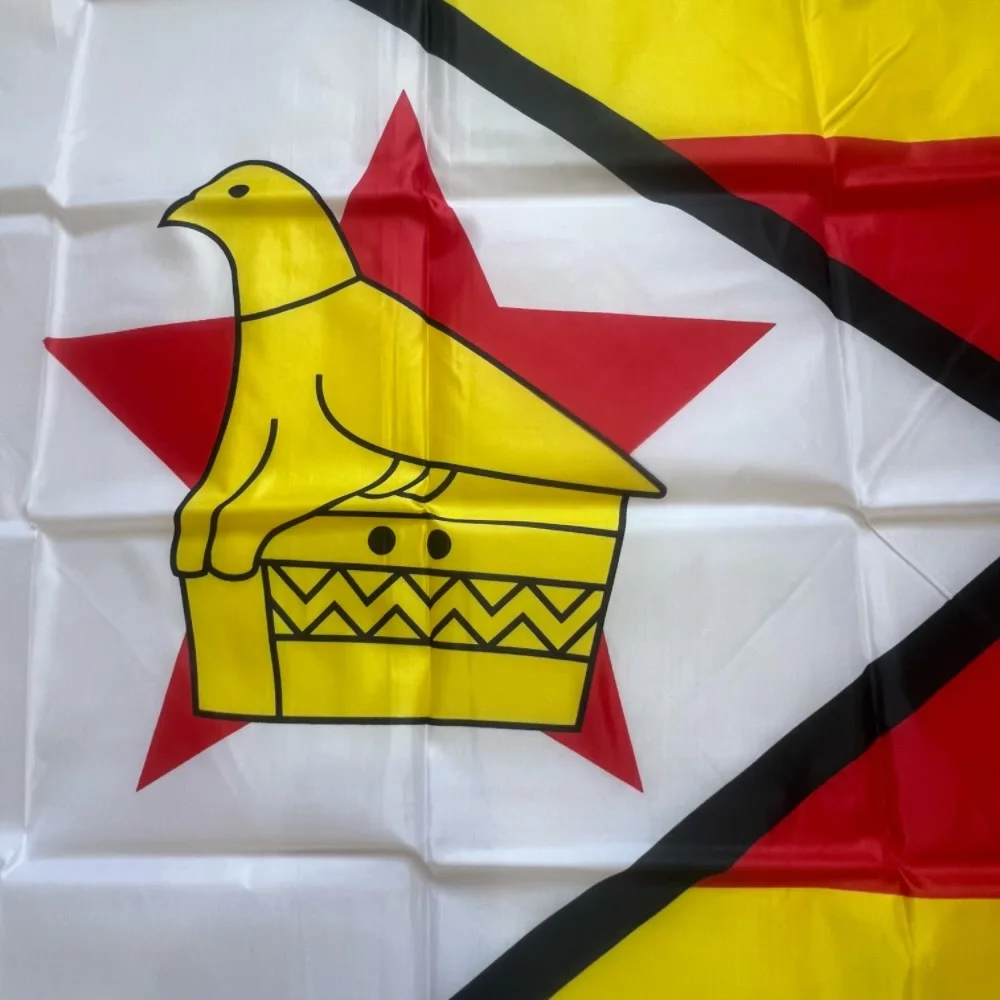 Bandera de Zimbabwe, 90x150cm, banderas nacionales de Zimbabwe colgantes de poliéster, bandera de doble penetración de 3x5 pies para decoración - imagen 3