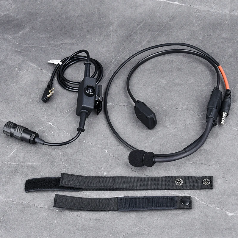 Auriculares MH180-V tácticos Wadsn, auriculares con señal de conducción ósea, accesorios para exterior, Airsoft, accesorios para 7,0, enchufe Kenwood, PPT - imagen 5