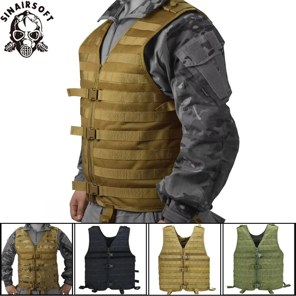 Chaleco táctico Molle militar del ejército Swat, chalecos de utilidad Airsoft, chaleco para deportes al aire libre CS, equipo de seguridad para pesca y caza