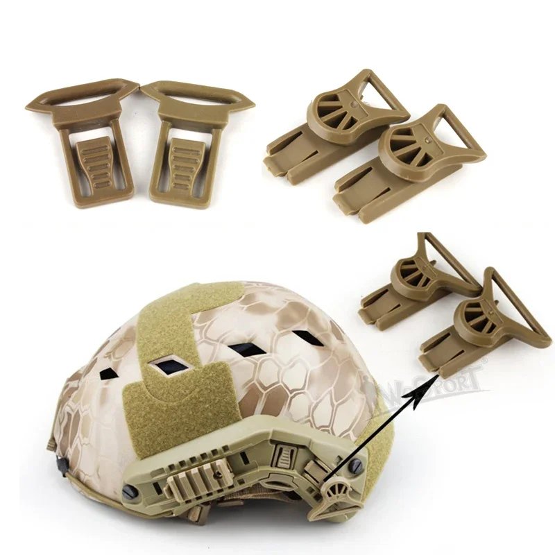 1 par de Clips giratorios para gafas FMA, rieles laterales para casco rápido, casco táctico Airsoft, accesorio para cascos de Paintball de montaje lateral de plástico - imagen 2
