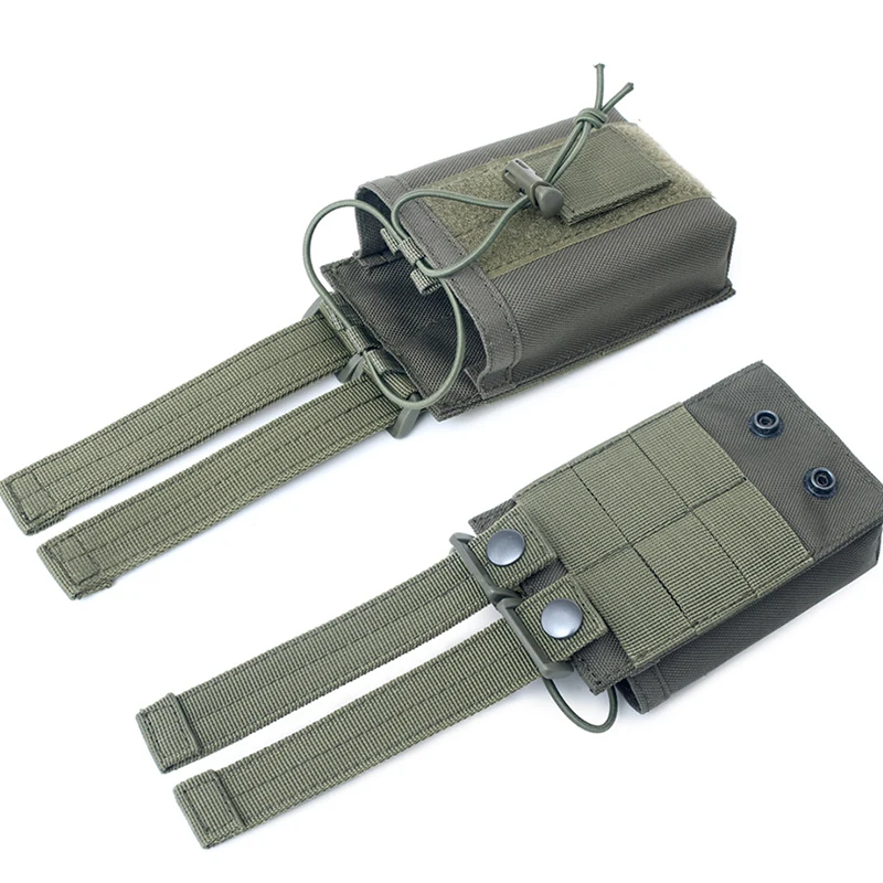 Molle Radio Walkie Talkie bolsa táctica deportes al aire libre caza interfono bolsa de almacenamiento Camping Molle militar portátil soporte - imagen 3