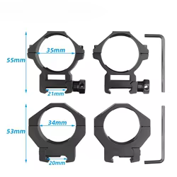 Anillo de montaje para mira telescópica de 35mm/34mm, riel de 20mm, pistola de caza de una pieza, mira óptica, linterna, Base láser, soporte de montaje para mira telescópica