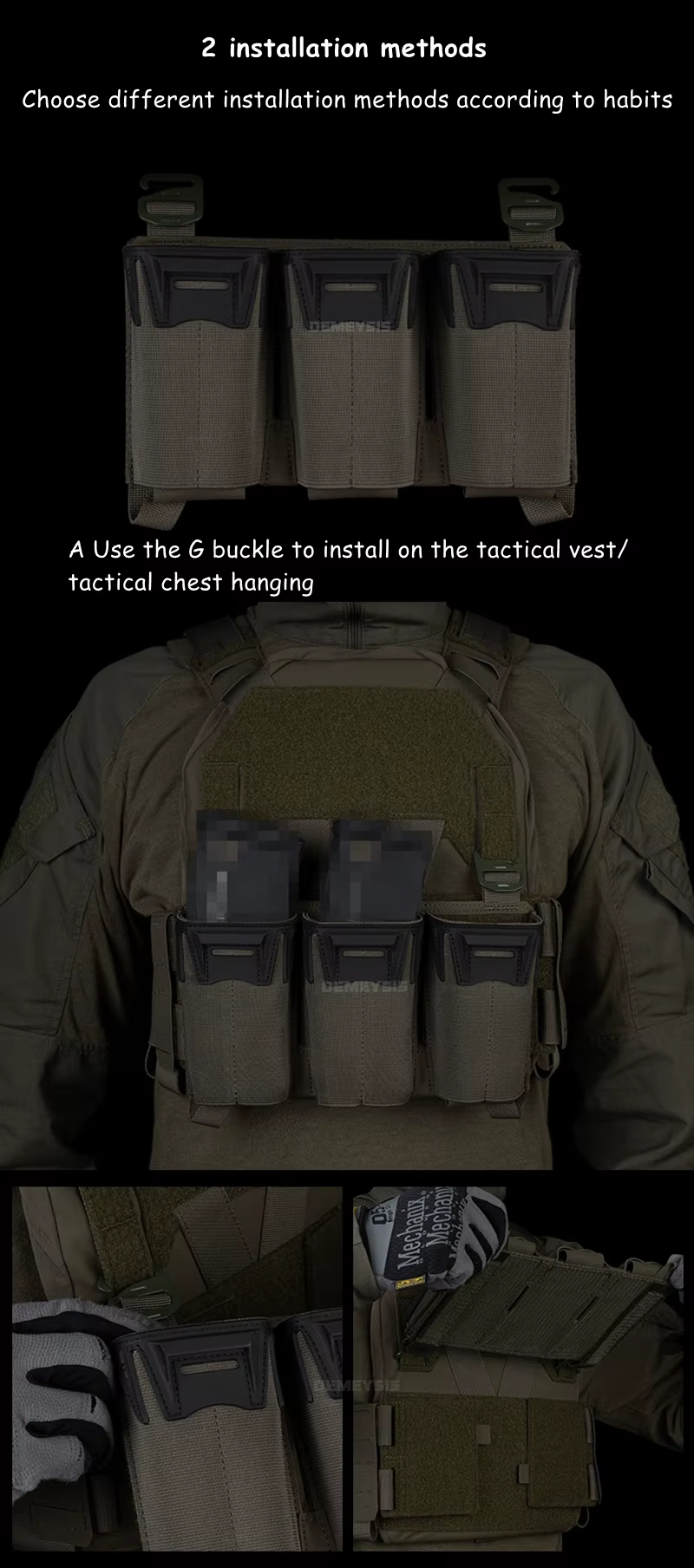 Uso en chaleco táctico durante airsoft