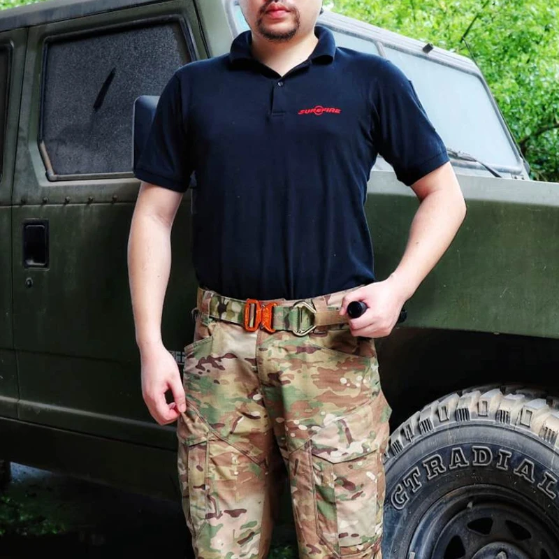 Cinturón táctico de camuflaje Mc de estilo múltiple, tela de nailon Multicam forjado de aleación de aluminio 7075 - imagen 5