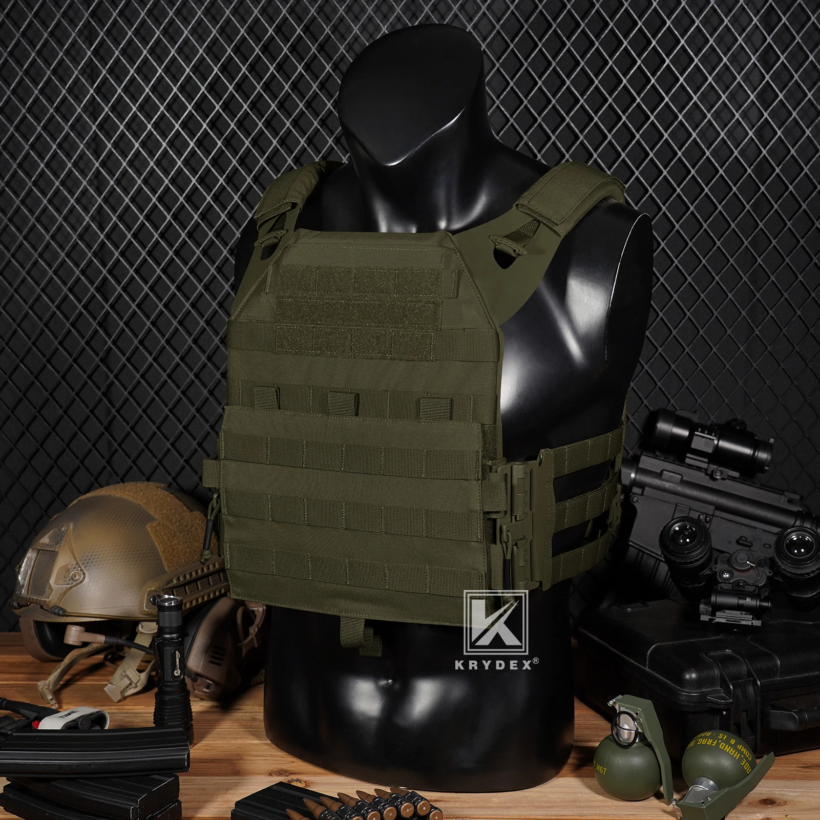 KRYDEX 500D Tactical JPC 2.0 Plate Carrier Quick Release Tube Cummerbund Assaulter Armor Vest - imagen 4