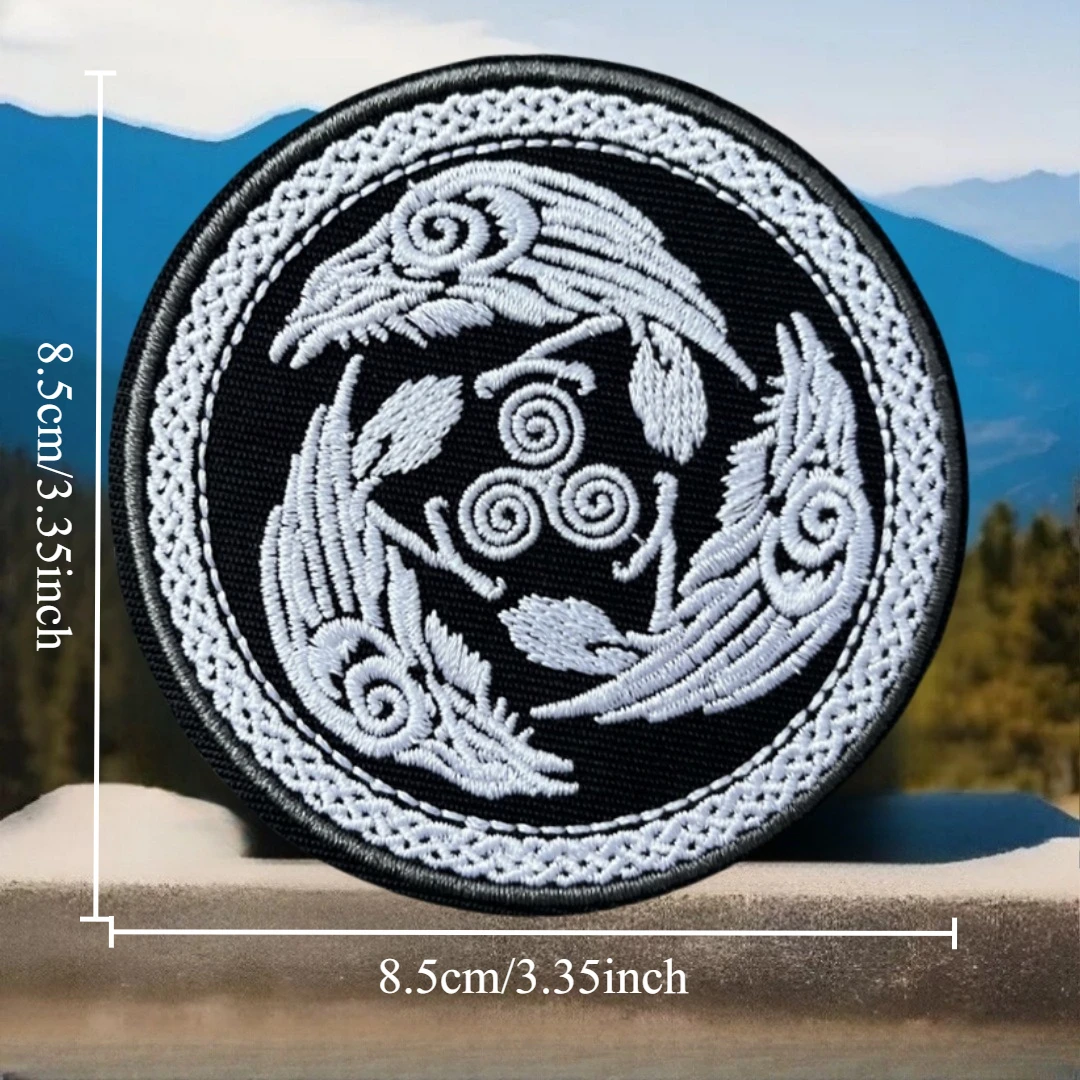 Insignia de moral de Chevron "símbolo escandinavo", parches de gancho bordados tácticos para ropa, brazalete del ejército militar, pegatina para mochila - imagen 2