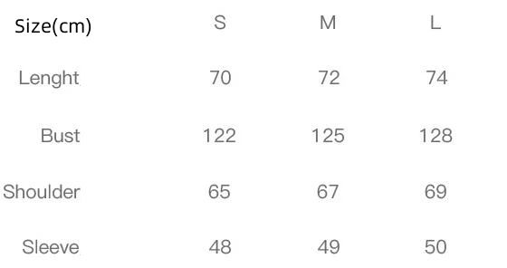 Un gráfico que muestra el tamaño y la longitud de una manga