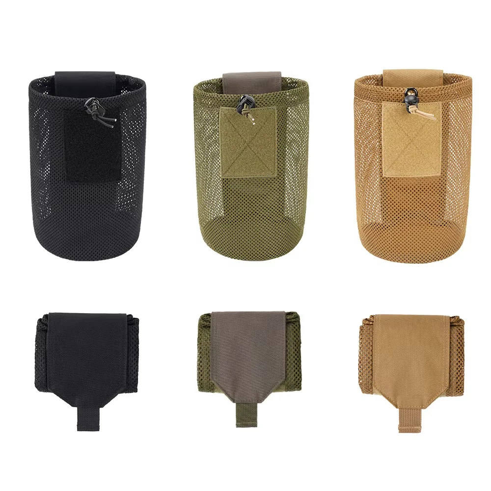 DIZETION bolsa de volcado bolsa de caza Micro plegable compacto Mini bolsa de malla plegable EDC almacenamiento de utilidad deporte al aire libre Camping senderismo