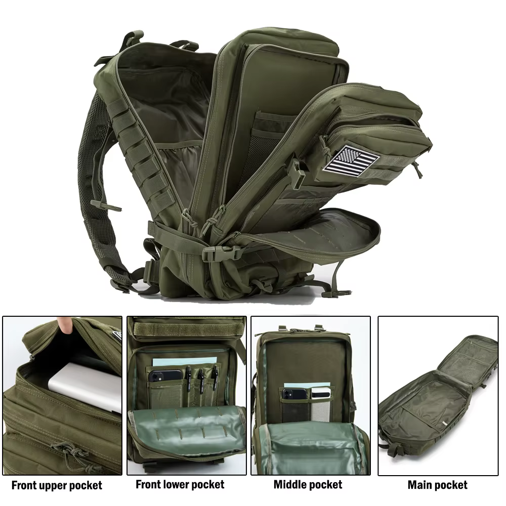 Mochila táctica MOLLE 50L pack de asalto militar outdoor