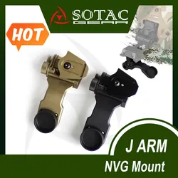 SOTAC Soporte casco táctico metal brazo en J para NVG PVS-14