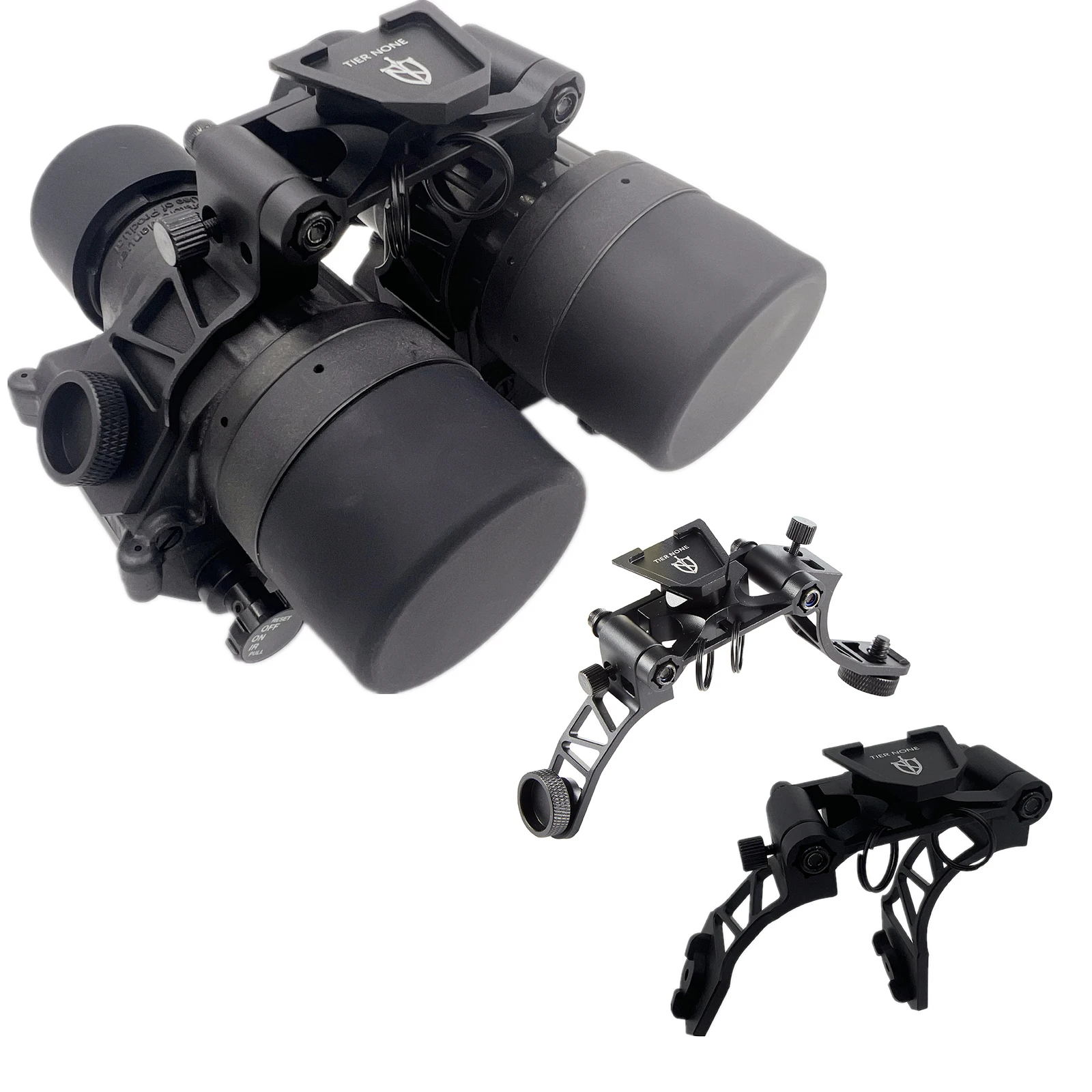 Puente Binocular de soporte de brazo J de cola de milano de montaje NVG de Metal PVS28 para Dual PVS14