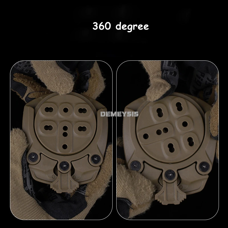 Adaptador de funda de pistolas tácticas, accesorios de funda de tiro Modular giratoria de 360 grados, Base de funda de caza, montaje MOLLE - imagen 5