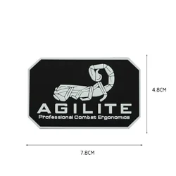 AGILITE Parche escorpión 3D luminoso con velcro