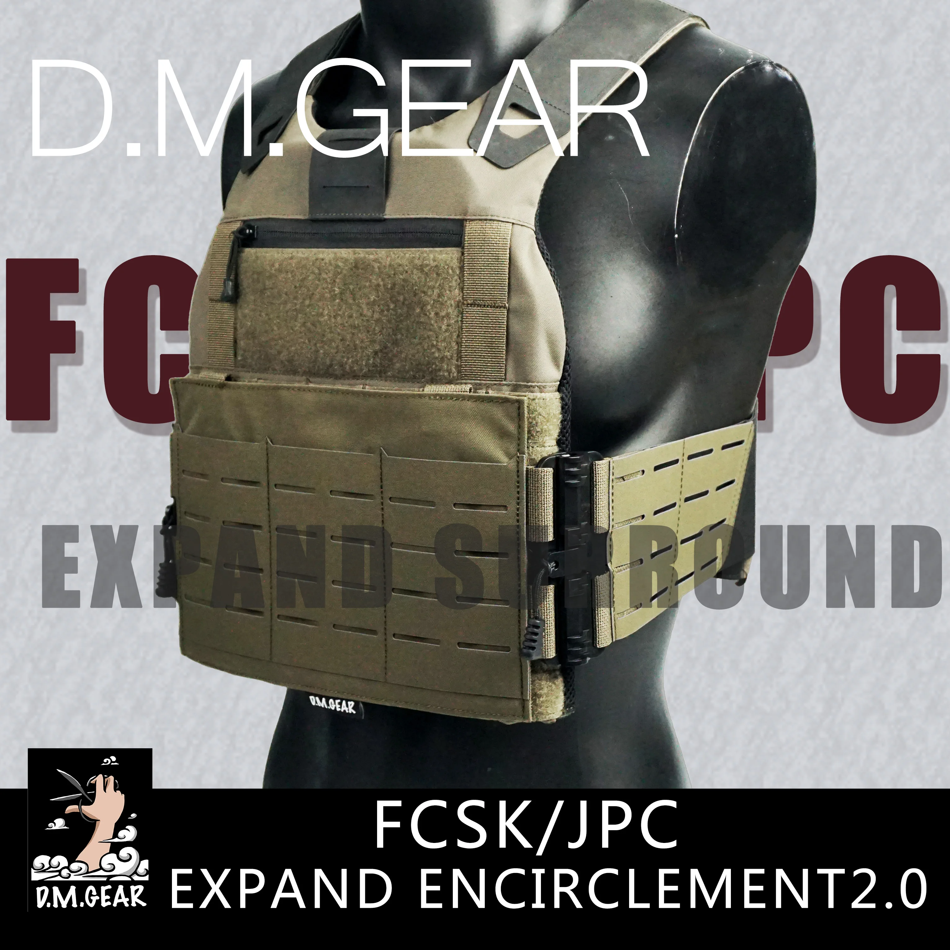 Chaleco de camuflaje DMGear Ferro FCSK 2,0 JPC, accesorios Surround de liberación rápida, personalización de Color - imagen 2