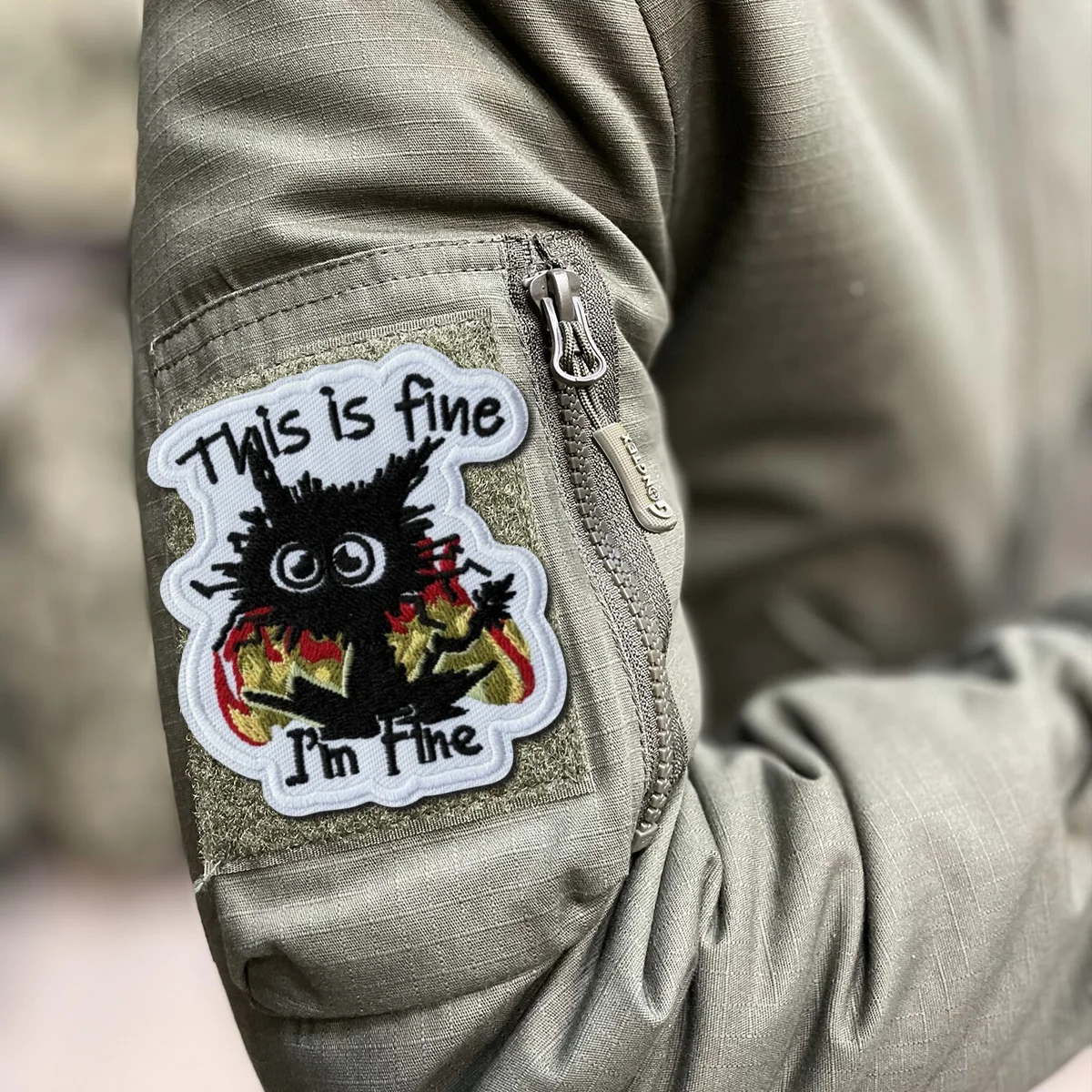 Parche táctico esto es fino, parches bordados con gancho y bucle de gato divertido, insignia de moral, brazalete del ejército militar, pegatinas para mochila - imagen 4