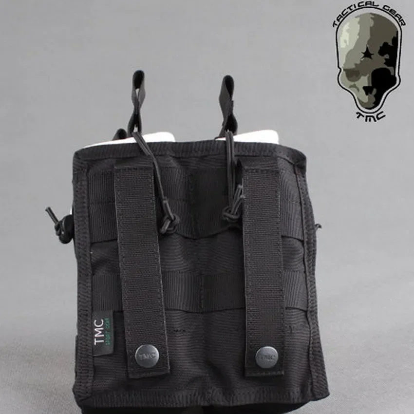 Bolsa táctica con Clip para revista M4 doble abierta MOLLE negra de liberación rápida - imagen 2