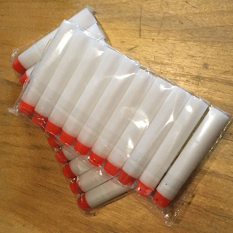 Pistola de balas blandas de espuma EVA que brilla en la oscuridad, accesorios de pistola NERF Elite, dardos fluorescentes, juguetes para niños al aire libre, 100 piezas - imagen 5