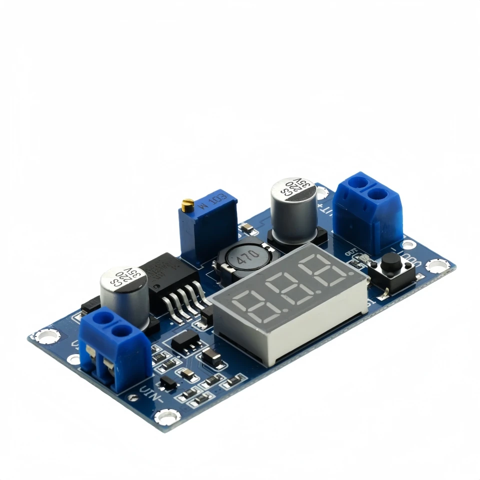 LM2596 regulador reductor ajustable con pantalla LED 4-40V - imagen 2