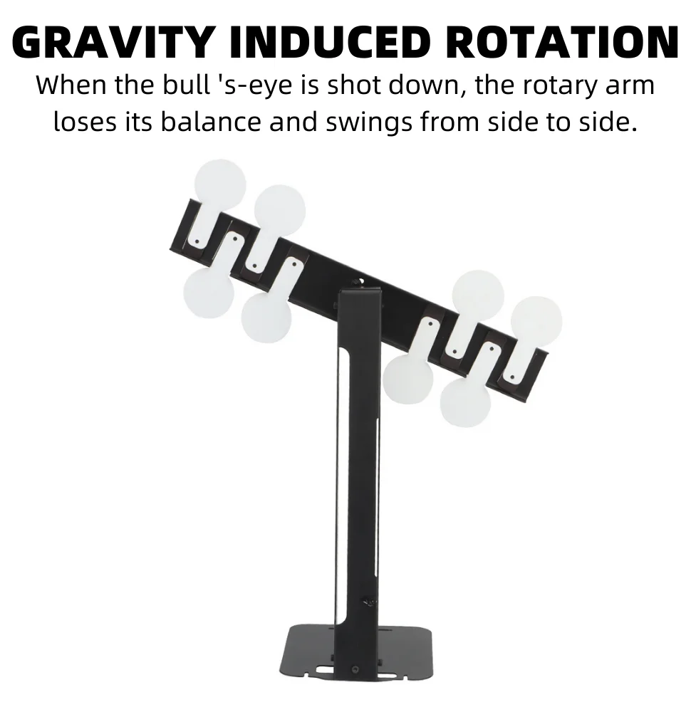 Objetivo de entrenamiento de tiro de lucha con soporte magnético de aleación Bullseye, objetivo de columpio para entrenamiento, caza de Paintball al aire libre - imagen 4