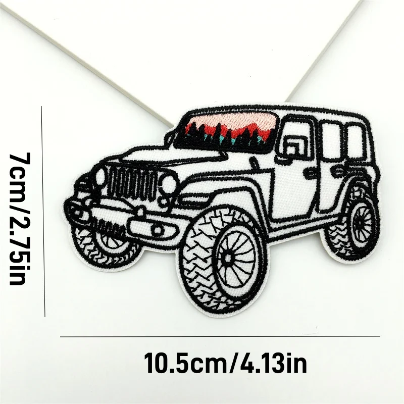 Parches bordados para vehículos todoterreno, cosidos o planchar, decoración DIY para sombreros, mochilas, ropa, accesorios de artesanía premium - imagen 3