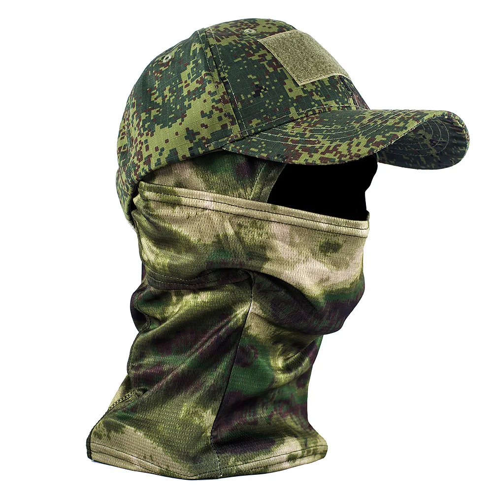 Gorro con máscara de camuflaje táctico, gorra de béisbol, gorros, gorros, gorro de punto de Hip Hop Unisex, gorro elástico para exteriores - imagen 5