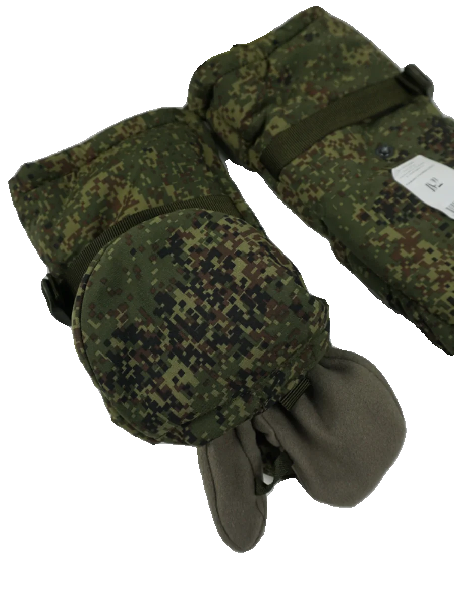 Guantes de algodón de pelo público, lana pura, piel, una pieza, invierno, cálido y grueso, Ejército Ruso, soviético - imagen 5