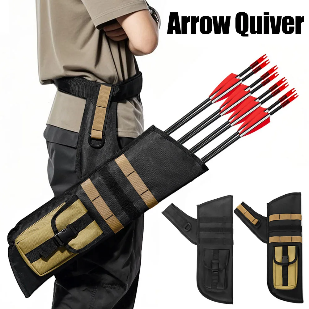 Carcaj de flechas para tiro con arco, carcaj ligero para flechas traseras, bolsa compacta para flechas de cadera, estuche protector para flechas, estuche de almacenamiento duradero para tiro con arco