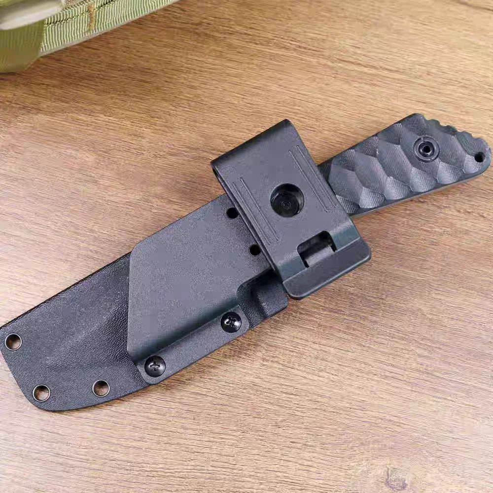 K vaina Clip cuchillo vaina accesorio 360 grados giratorio al aire libre táctico cuchillo funda cinturón cintura Clip Nylon plástico montaje lateral - imagen 3