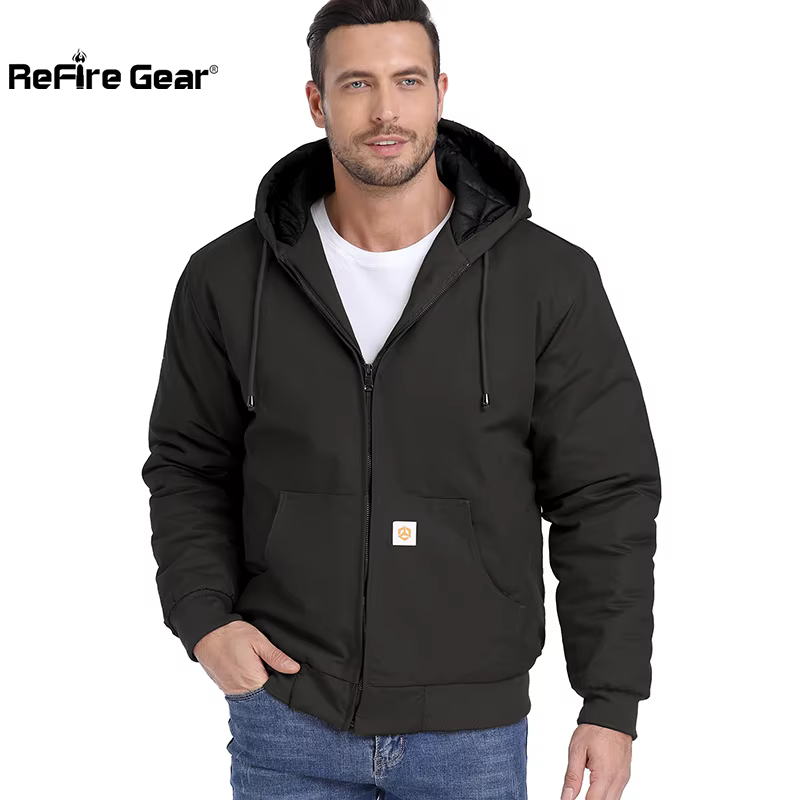 Chaqueta táctica de invierno – Acolchada con capucha para hombre - imagen 4