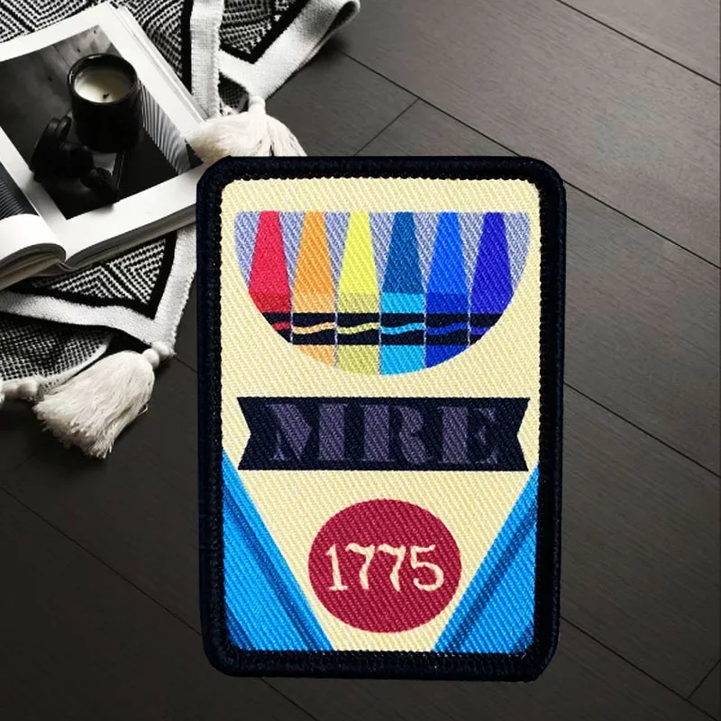 Parches impresos de crayón divertido, insignias de moral táctica con gancho y bucle, pegatinas decorativas para ropa de mochila militar