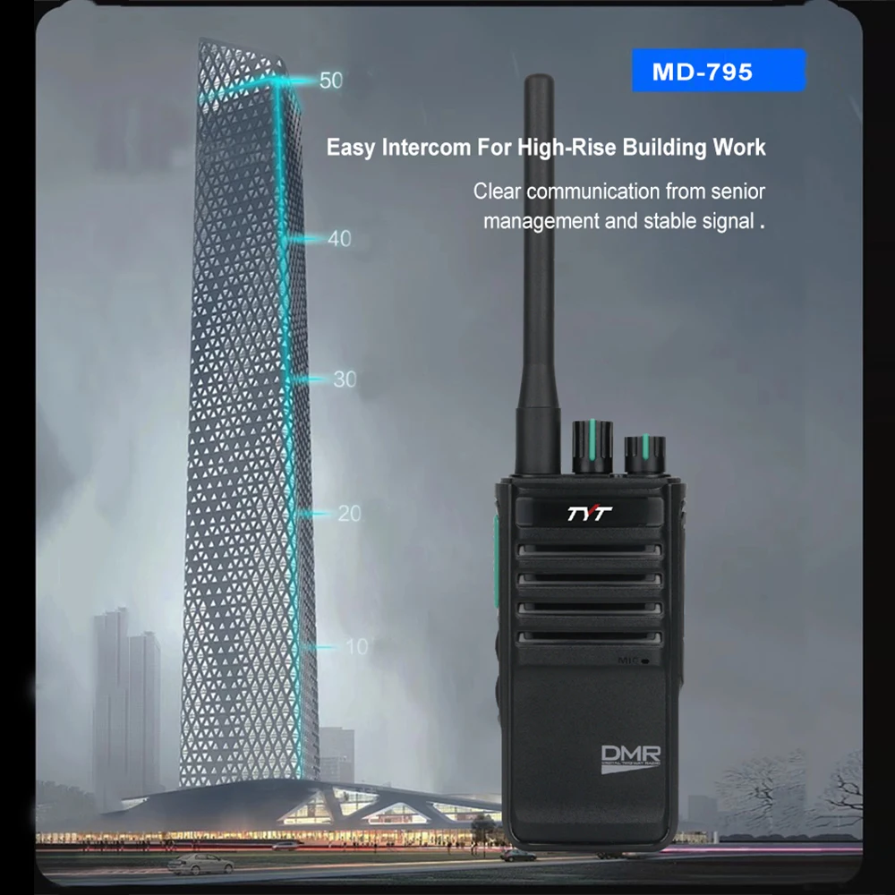 TYT-walkie-talkie Digital MD-795 DMR, Radio bidireccional, 64/4 zonas (16 canales por zona), 4W, función de cifrado de voz, nuevo - imagen 4