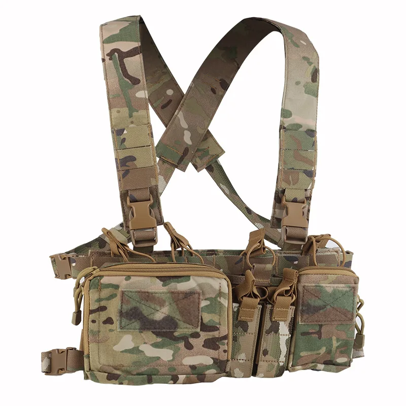 WOSPORT-chaleco táctico D3CHR 242ACD cuádruple, 556, 9MM, ligero, multifuncional, bolsillo para el vientre, eslinga para el pecho - imagen 4