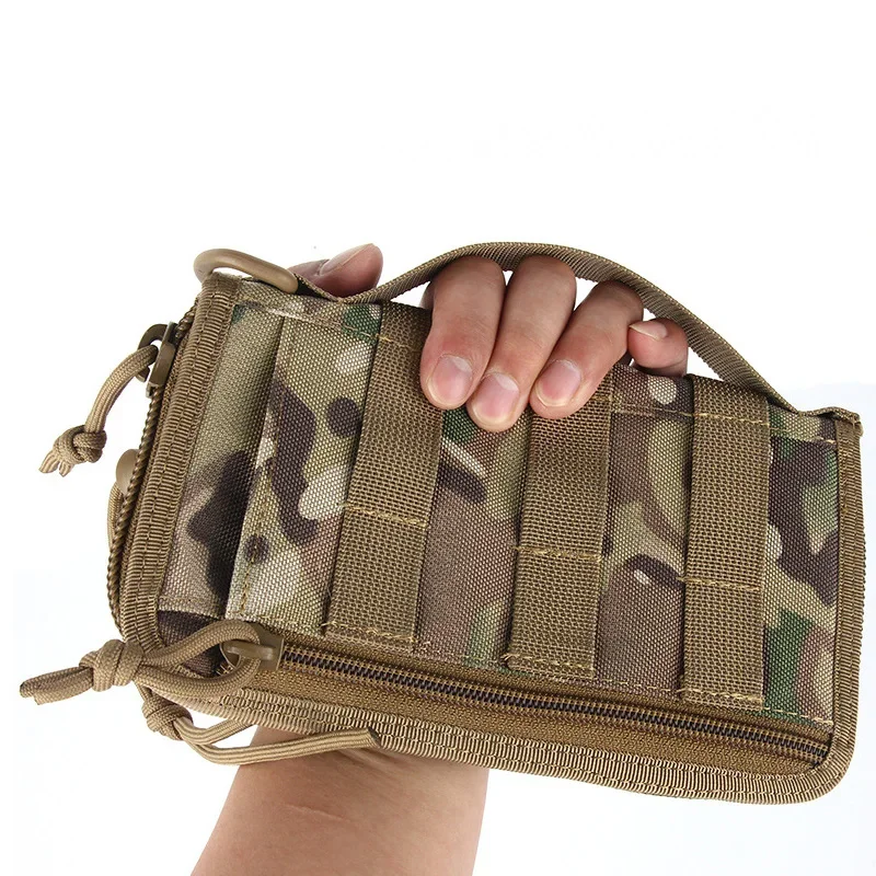 Monedero táctico MOLLE, cartera para hombre, EDC x-lock, soporte para teléfono, organizador de tarjetas, bolso de mano con cremallera, accesorios para acampar y cazar - imagen 3