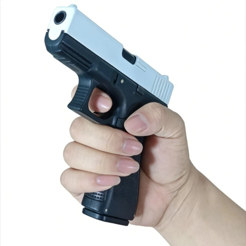 Réplica pistola airsoft negra y blanca con eyección de cargador - imagen 2