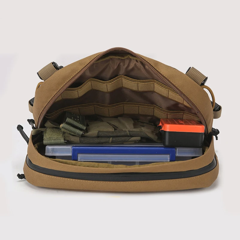 Chaleco táctico de escalada, bolsa de pecho, deporte, ciclismo, mochila Molle, senderismo al aire libre, bolsa de aparejo para acampar, señuelo de pesca grande, bolsa divertida - imagen 4