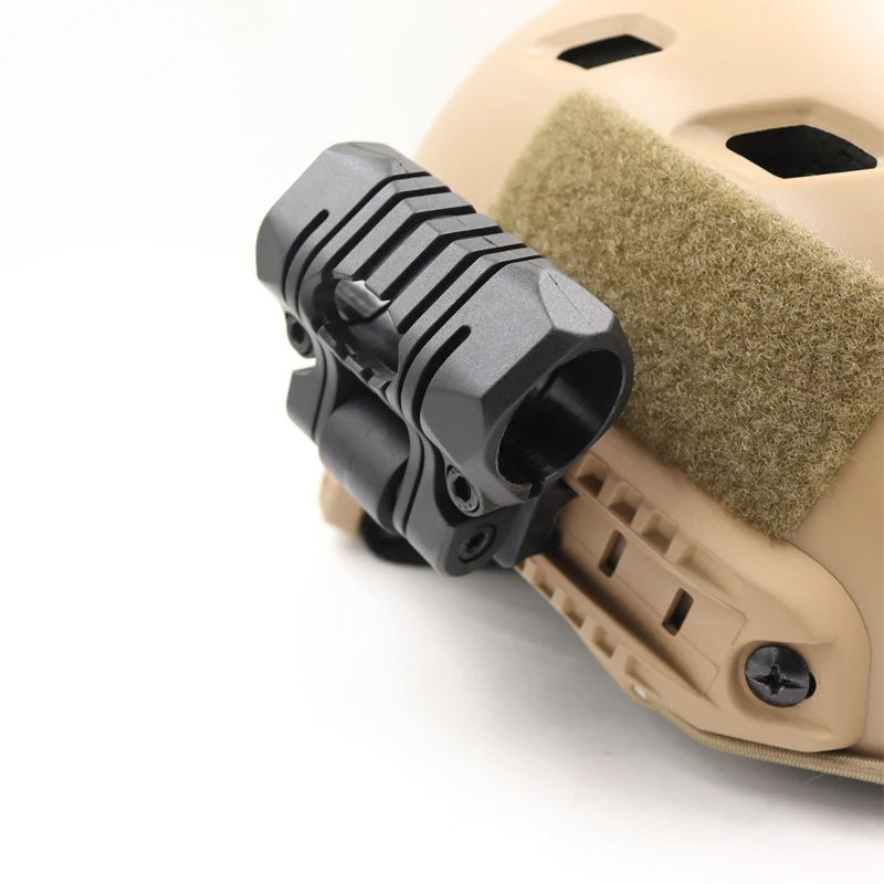 BOOIU soporte de linterna para casco, abrazadera de luz de plástico multiángulo, accesorio de montaje para cascos rápidos, 25mm - imagen 4