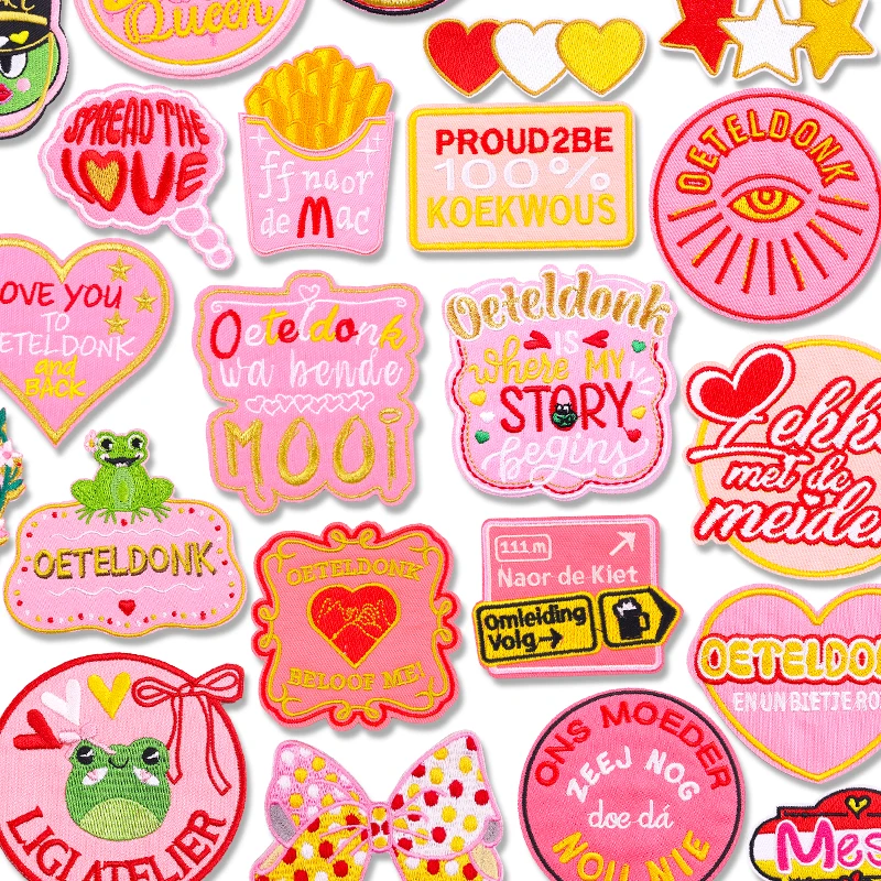 Parche DIY con emblema de Oeteldonk de Países Bajos, parches bordados para ropa, parche de Carnaval de Países Bajos, parches para planchar para ropa