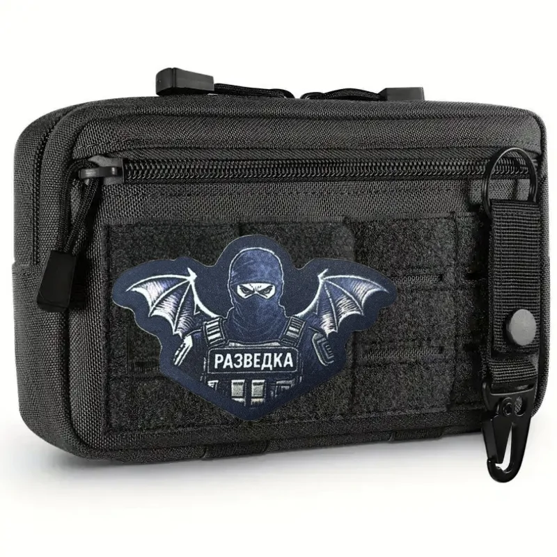 Parche impreso de soldado de murciélago Chevron, chaleco táctico, insignia de moral con gancho y bucle, pegatinas decorativas para mochila, parches para brazalete para ropa