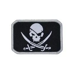 Parche táctico Velcro calavera pirata – Insignia para equipamiento