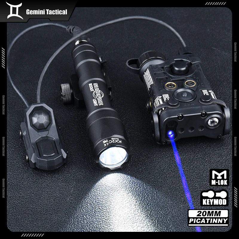 WADSN táctico NGAL rojo verde azul punto IR puntero láser Airsoft Surefir M600C linterna LED blanca con interruptor de Control Dual AXON - imagen 4