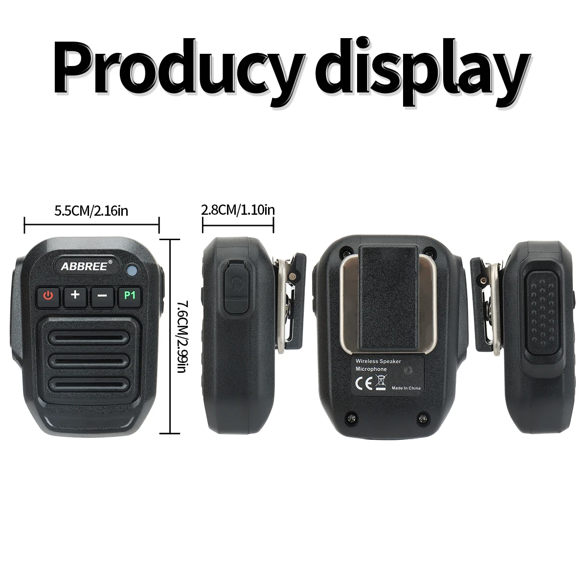 ABBREE IP67 impermeable inalámbrico Bluetooth altavoz micrófono para Baofeng UV-5R UV 5RH Quansheng UV K5 K5(8) K6 Walkie Talkie - imagen 5